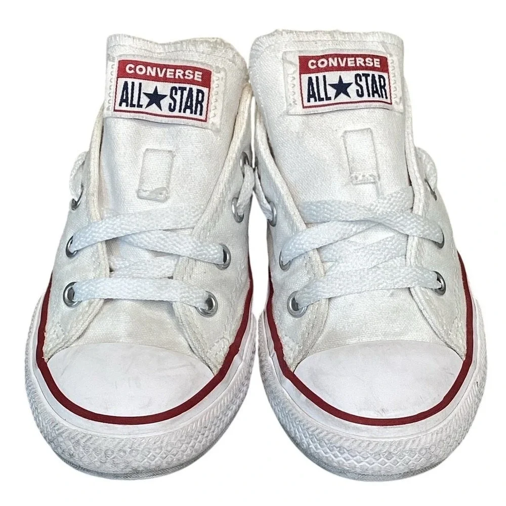 Converse Chuck Taylor All Star Low White Youth Sz 1 Kids Classic Canvas Sneakers